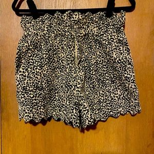 High rise print shorts